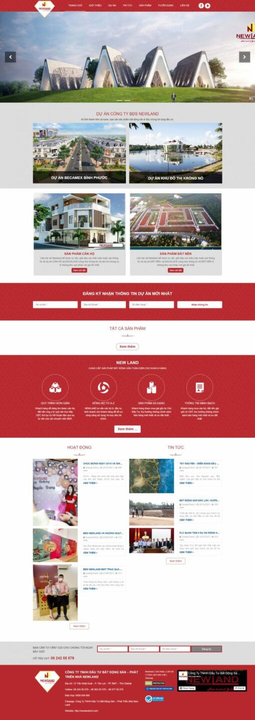 Mẫu website bất động sản